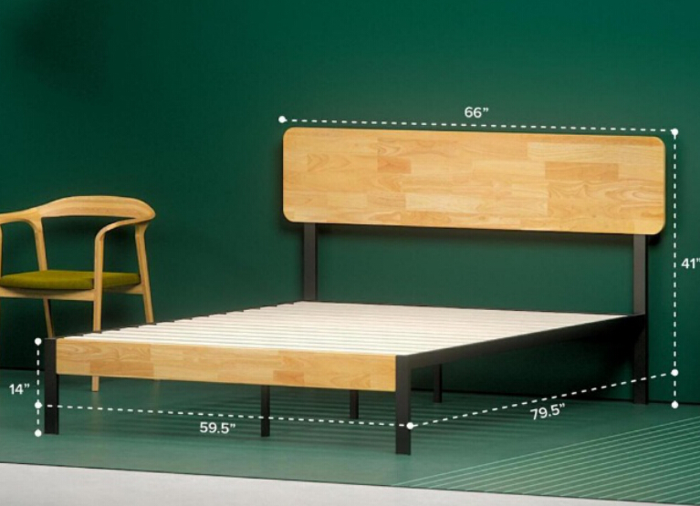 Economic wooden slats bed
