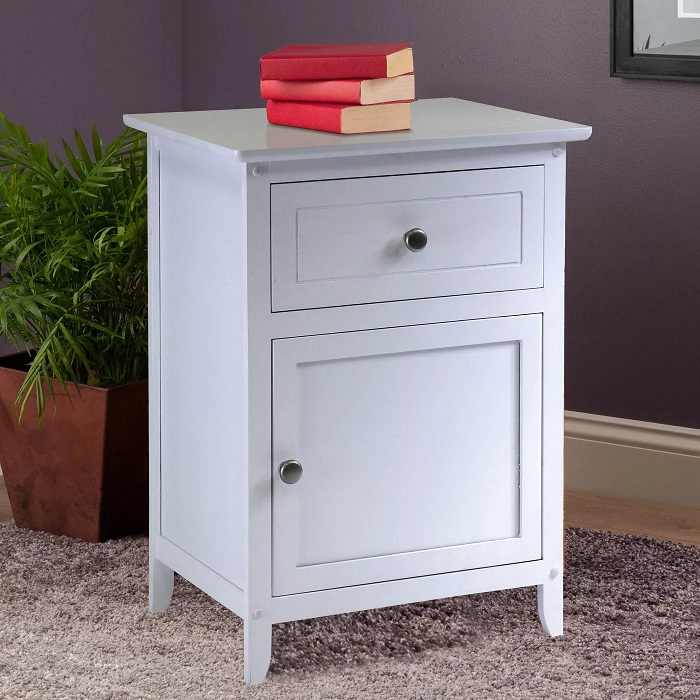 White Wood Bedside Tables