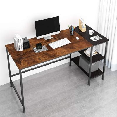 Home office desk with shelves