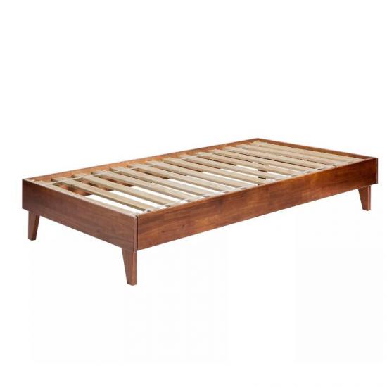 Double wooden Platform Bed